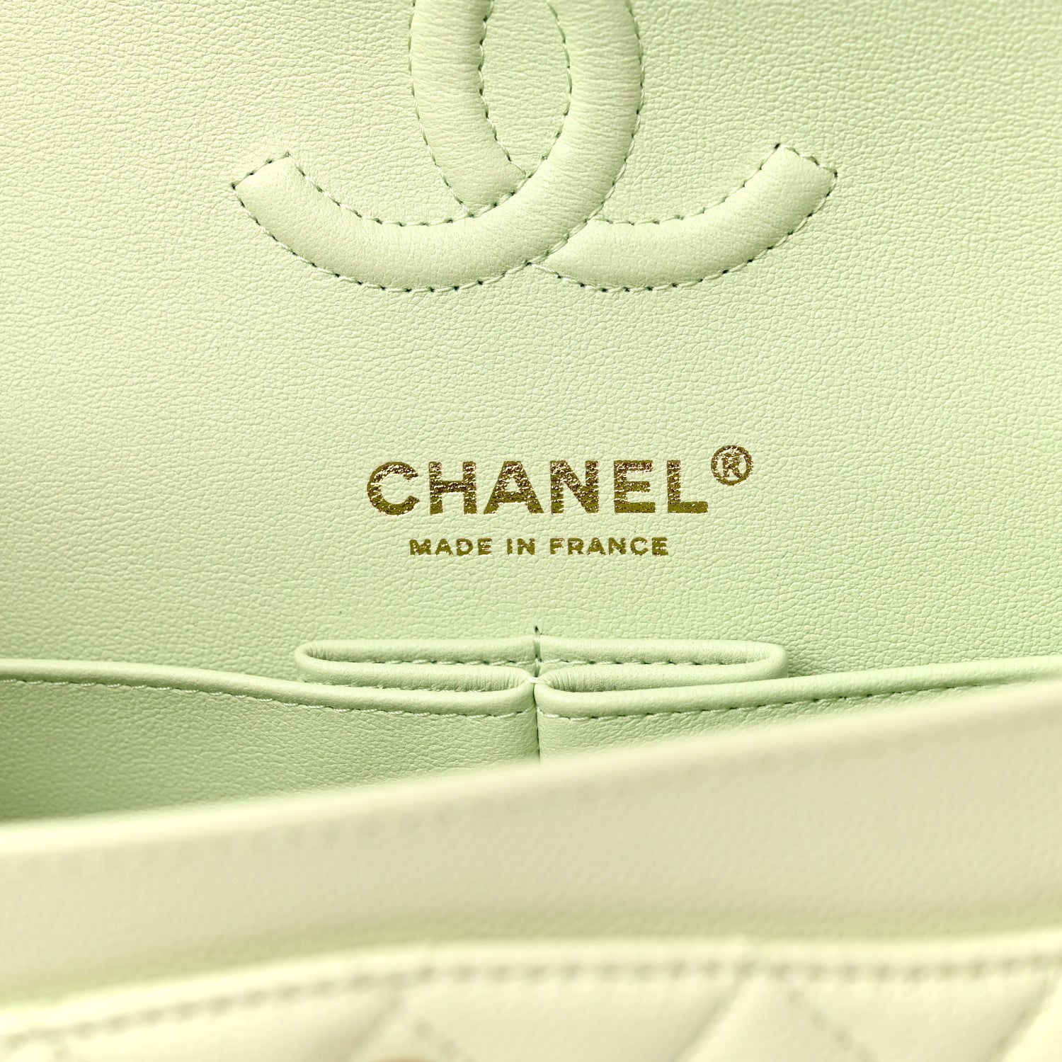Chanel Caviar Quilted Small Double Flap Light Green 7 of 10