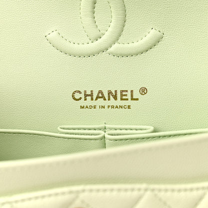 Chanel Caviar Quilted Small Double Flap Light Green 7 of 10