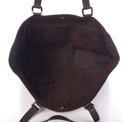 Gucci Denim Monogram Large Abbey Tote Dark Brown 5 of 10