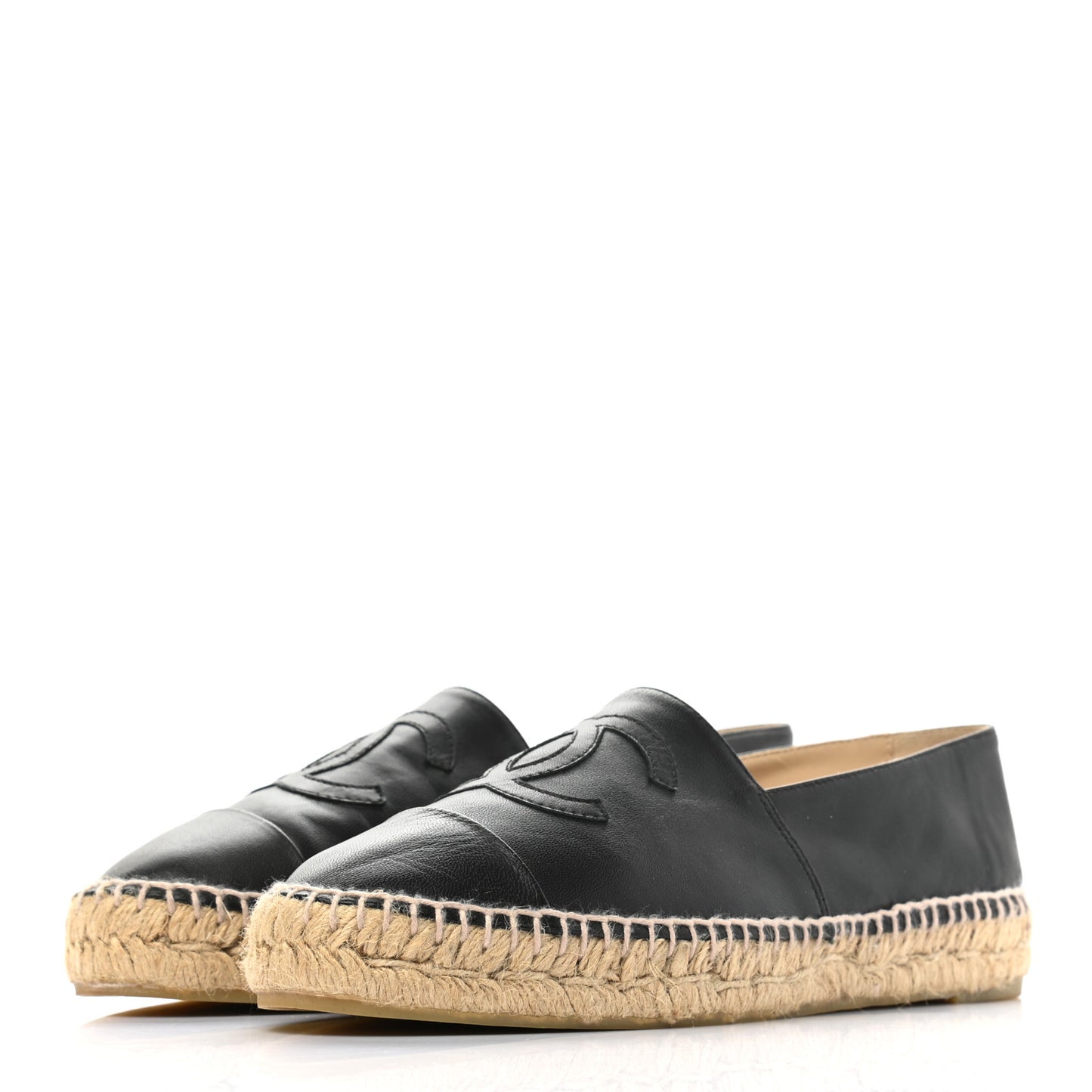 Lambskin CC Espadrilles 40 Black
