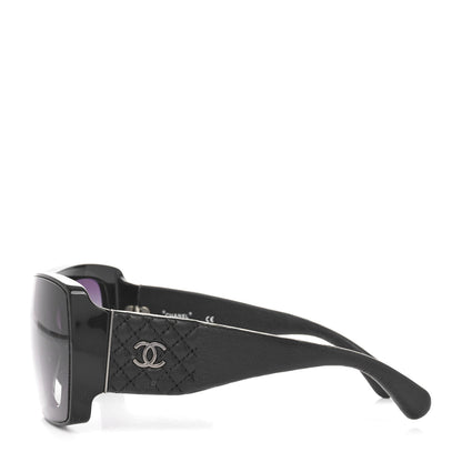 Chanel Lambskin Shield Quilted Sunglasses 71267 Black 3 of 7