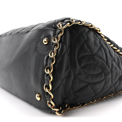 Chanel Calfskin Quilted Medium Chain Me Hobo Black 10 of 10