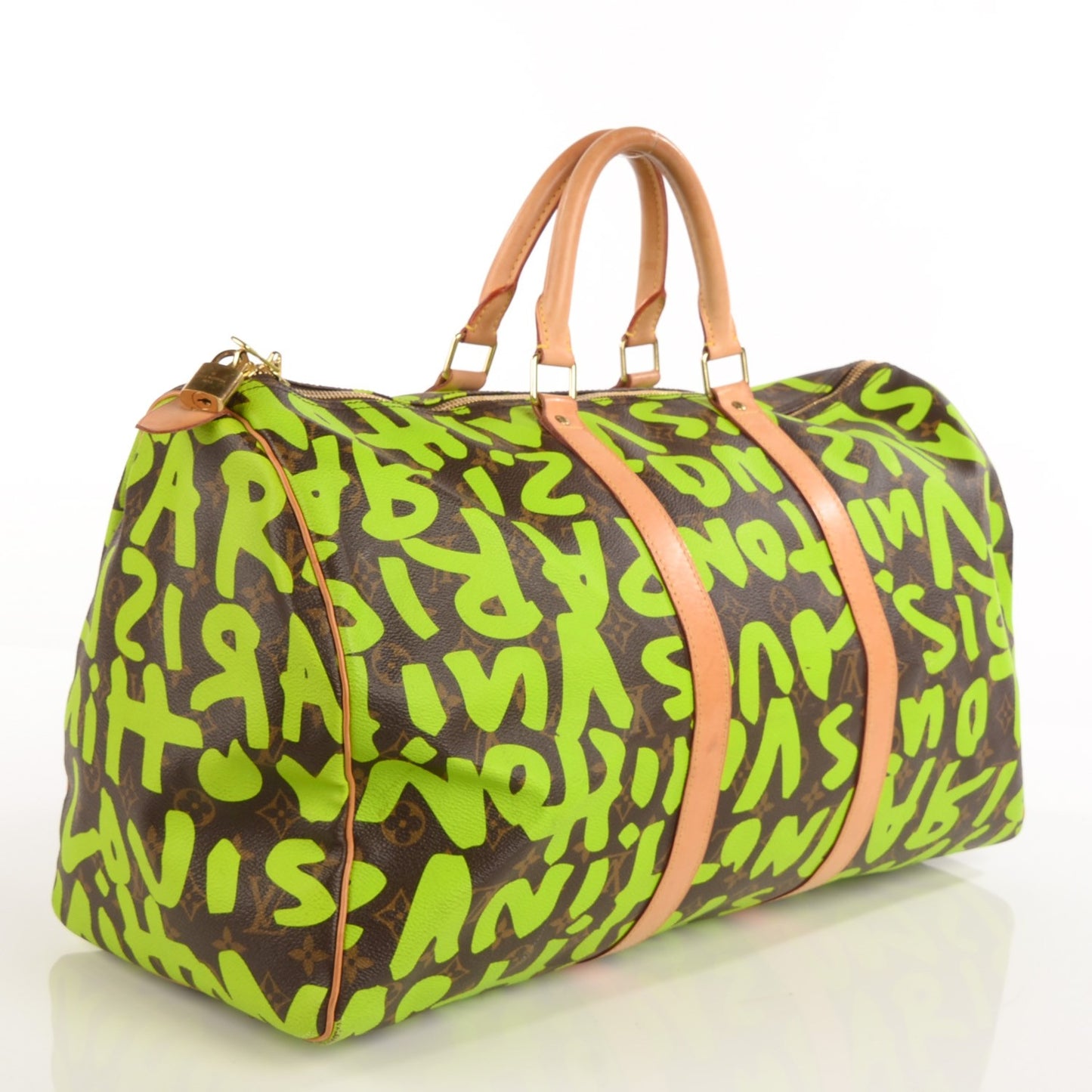 Monogram Graffiti Keepall 50 Green
