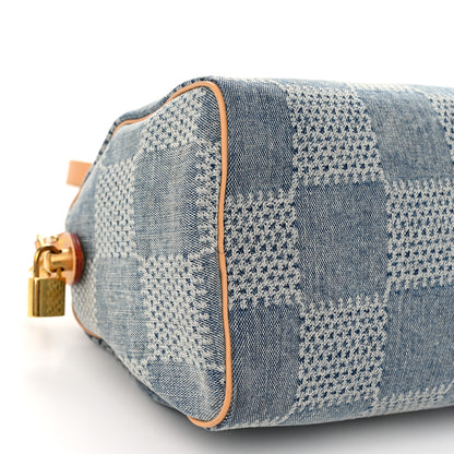 Louis Vuitton Damier Denim 3D Speedy Bandouliere 25 Bleu 8 of 10
