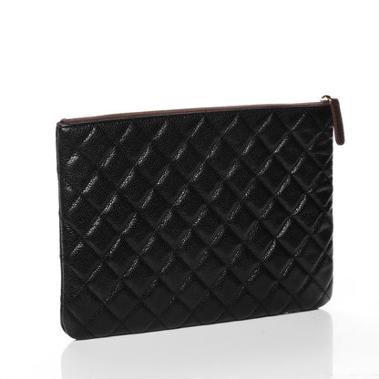 Chanel Caviar Quilted Medium Cosmetic Case Black 3 of 7