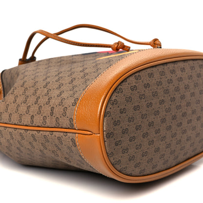 Gucci X DISNEY Mini Vintage GG Supreme Monogram Bucket Bag Beige Vintage Sun Oil 10 of 11