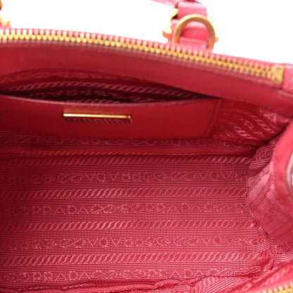 Prada Saffiano Lux Micro Galleria Double Zip Tote Fuxia 4 of 8