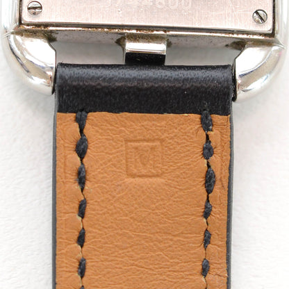 Hermes Stainless Steel Barenia 23mm Cape Cod Double Tour Quartz Watch Noir 7 of 8