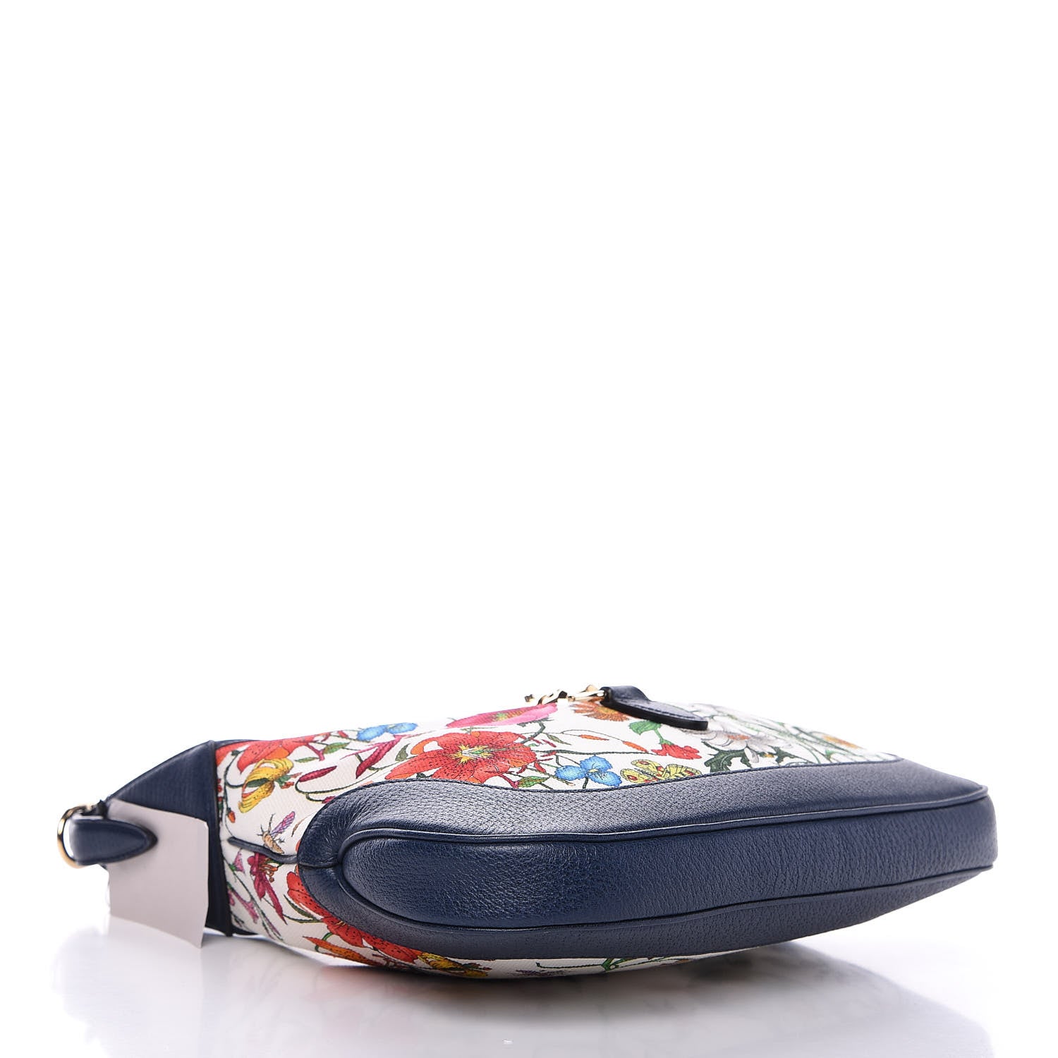 Gucci Canvas Flora Medium Jackie Hobo Blue Agata 4 of 10