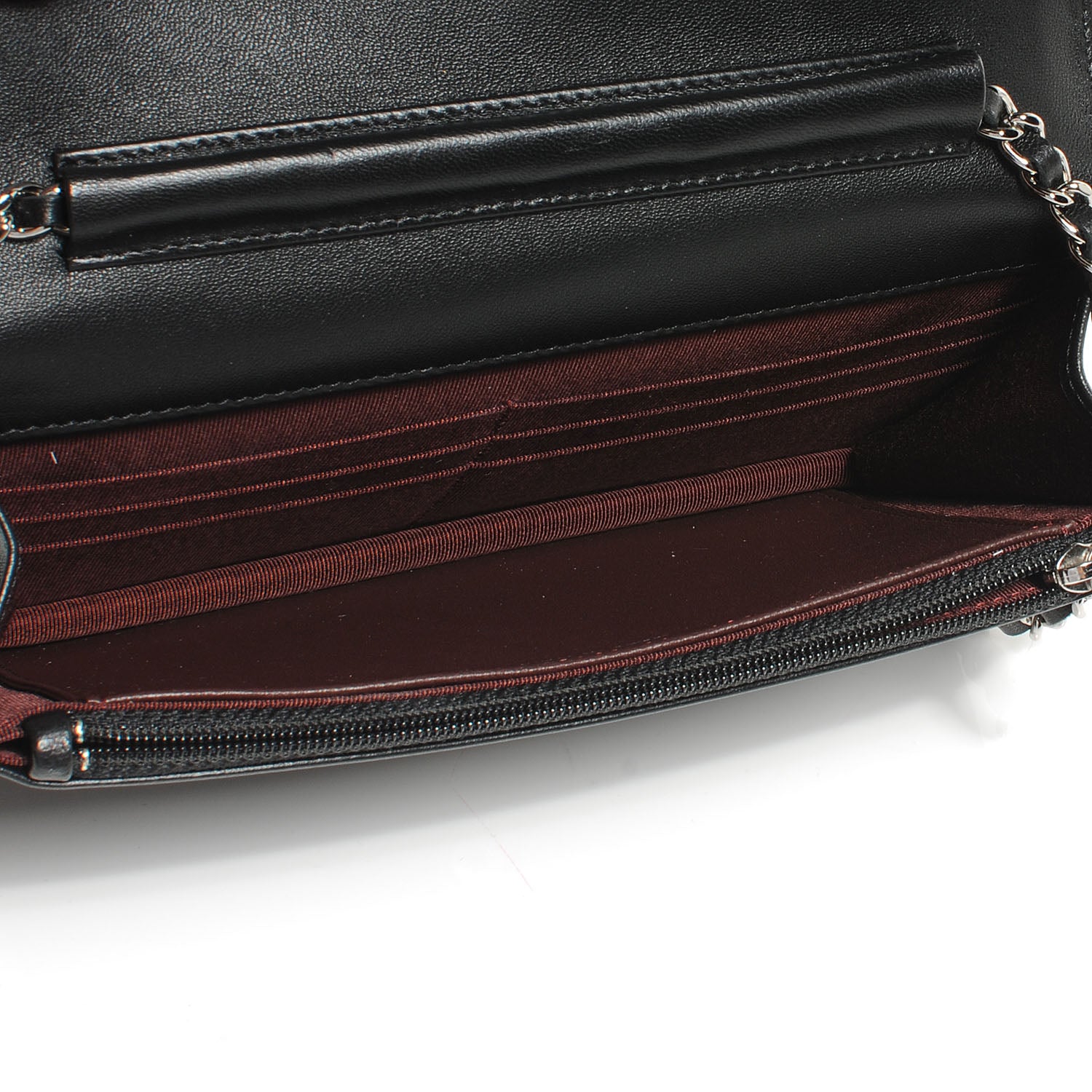 Chanel Lambskin Quilted Wallet On Chain Black 6 of 9