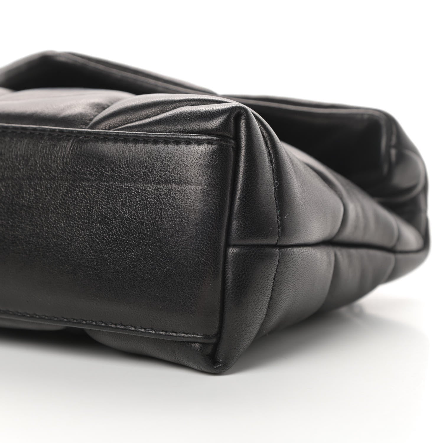 Saint Laurent Lambskin Quilted Toy Loulou Puffer Monogram Chain Satchel Black 10 of 11