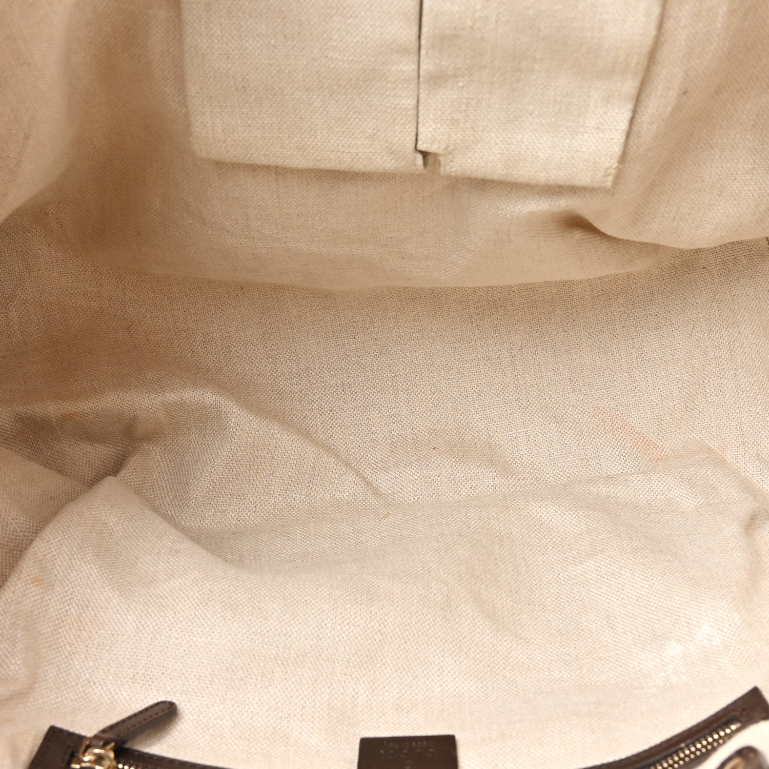 Gucci Linen Canvas Large Craft Logo Tote Brown 5 of 19