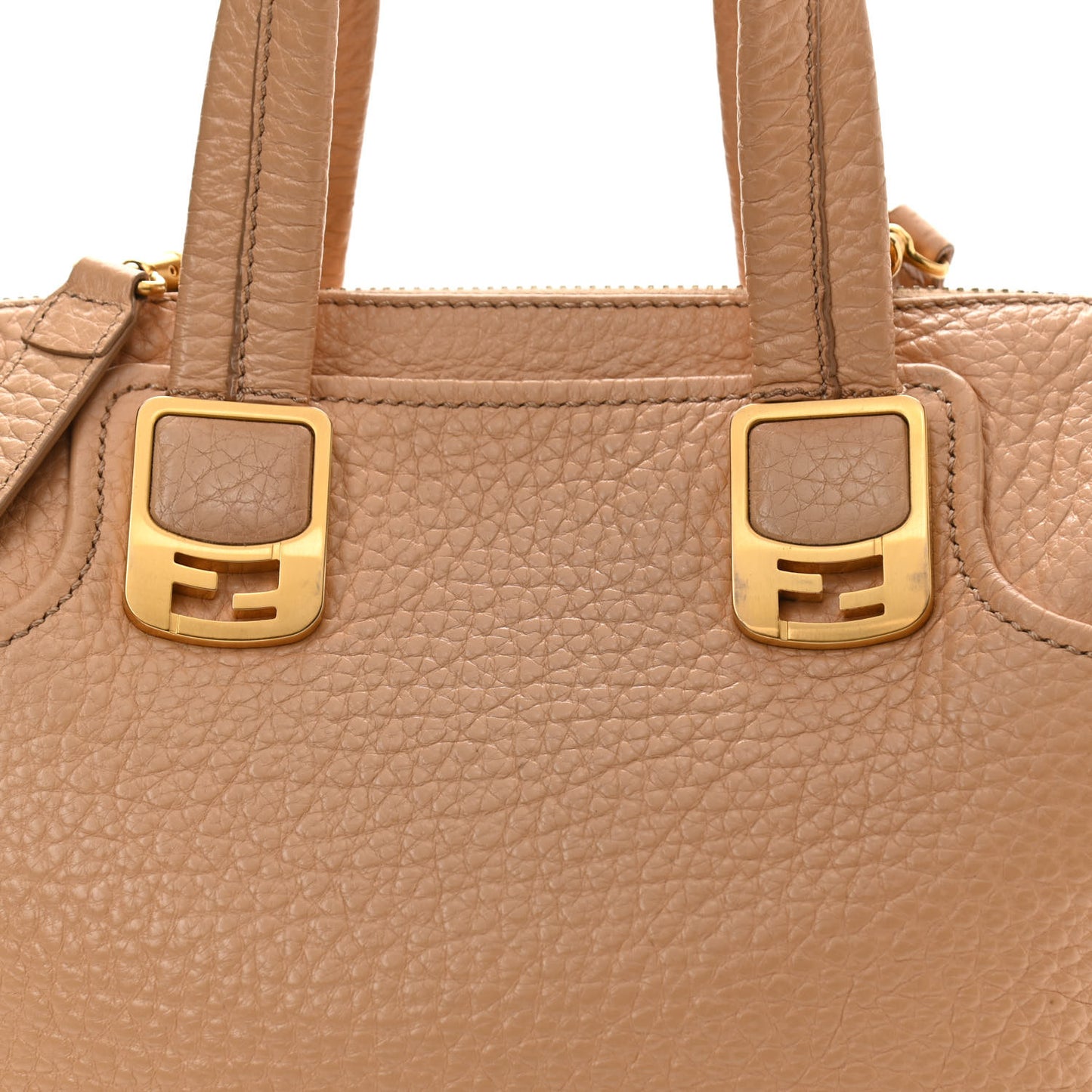Pebbled Calfskin Small Chameleon Tote Beige