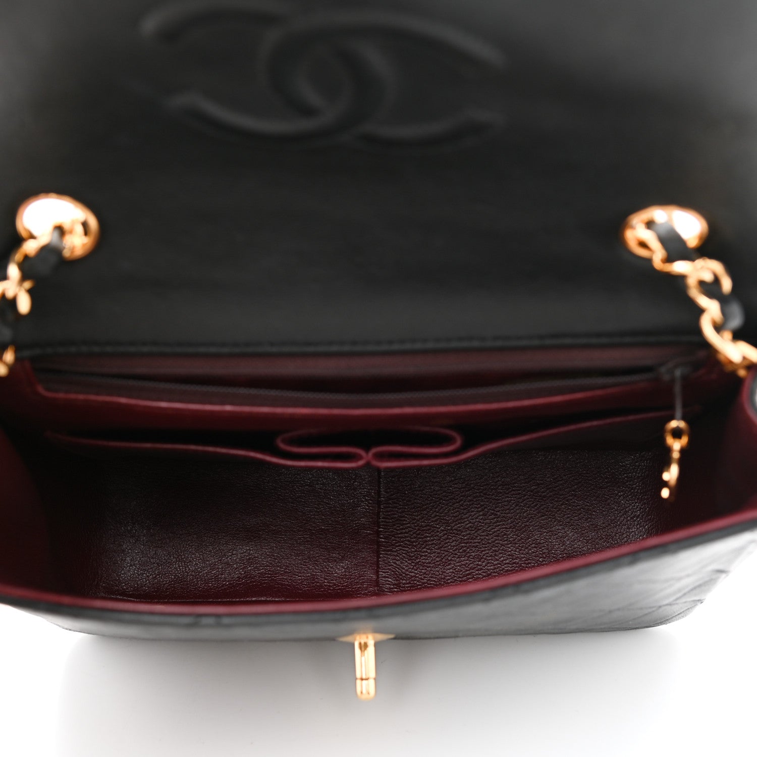 Chanel Lambskin Quilted Mini Square Flap Bag Black 5 of 10