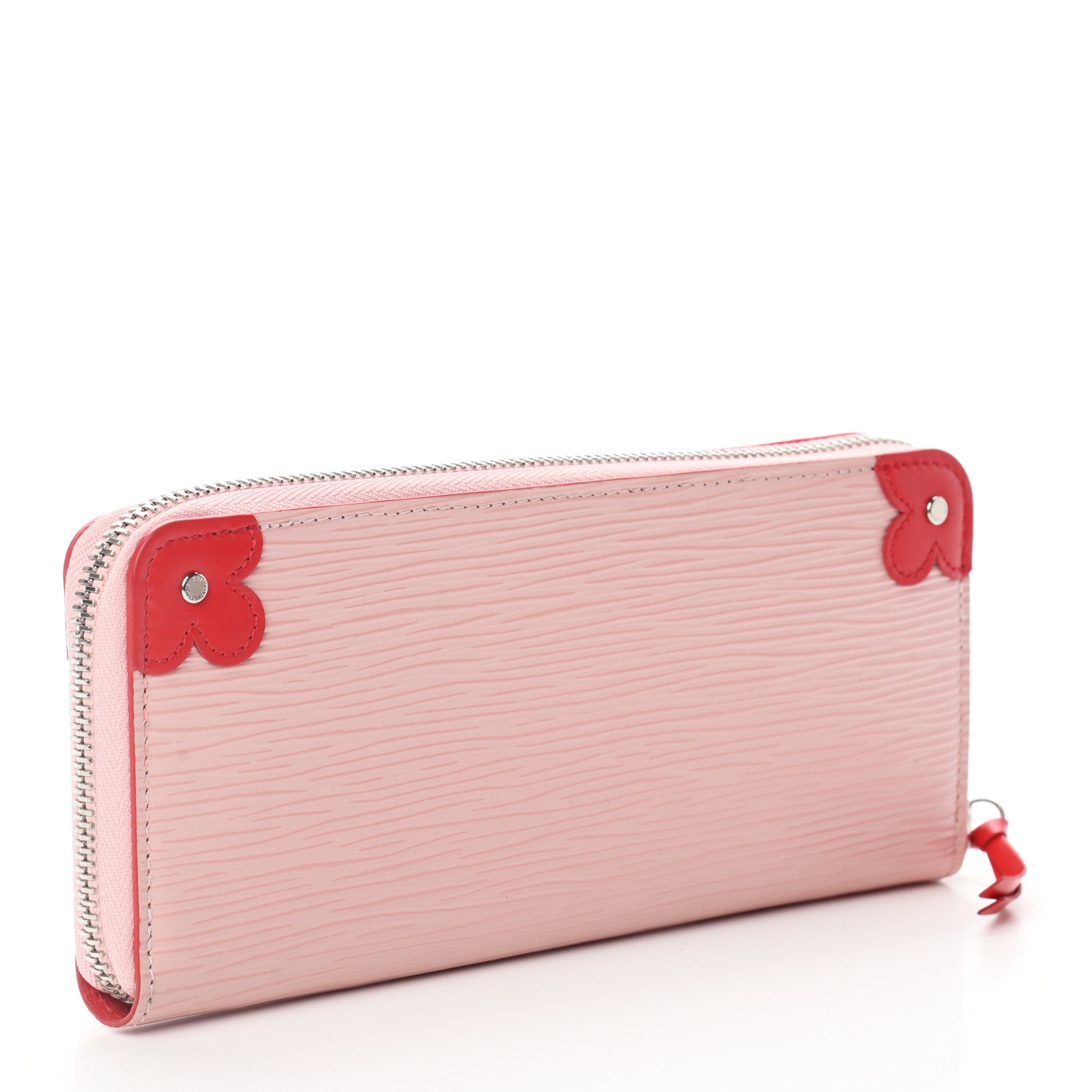 Louis Vuitton Epi Blooming Corners Clemence Wallet Rose Ballerine Coquelicot 3 of 7