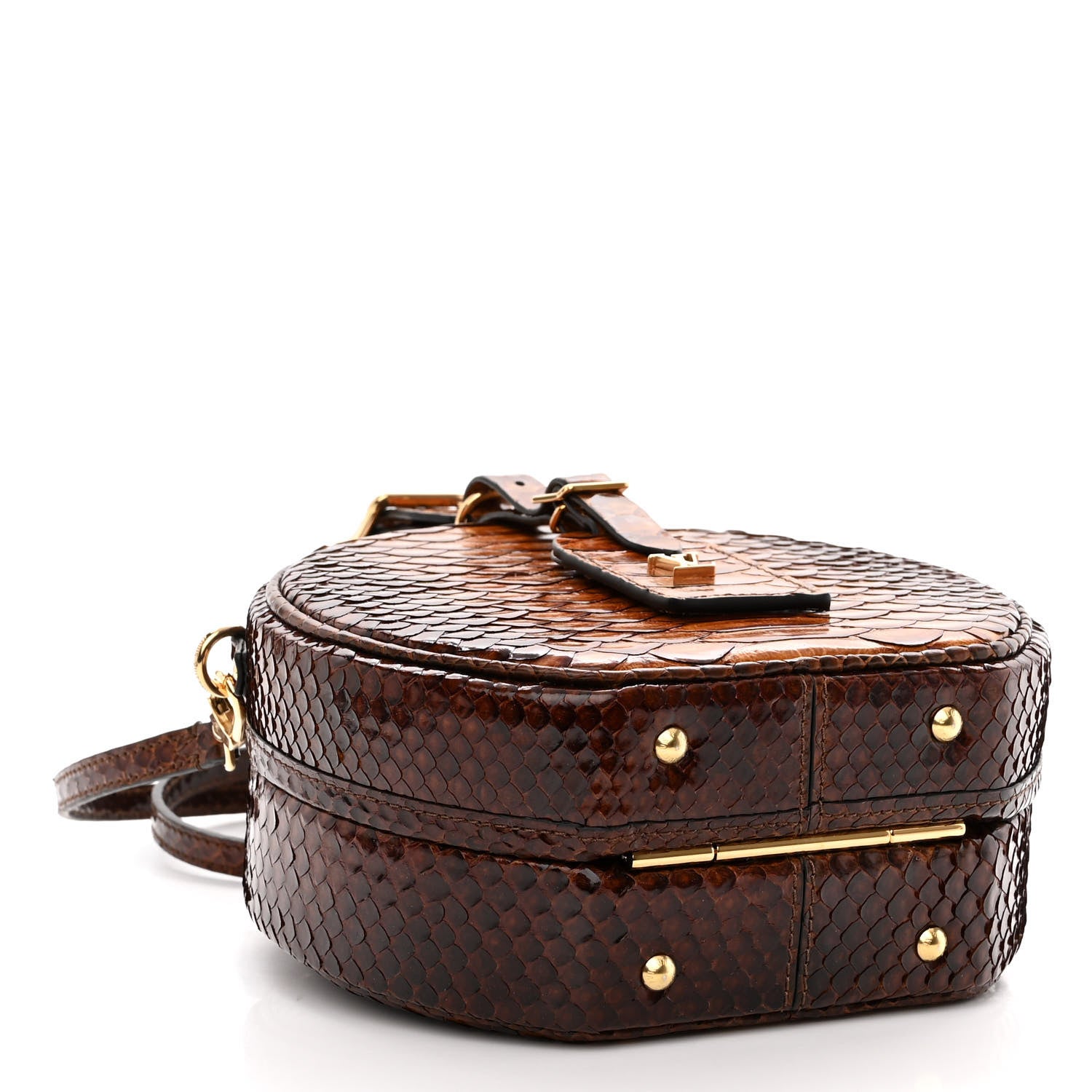 Louis Vuitton Snakskin Petite Boite Chapeau Brown 4 of 15