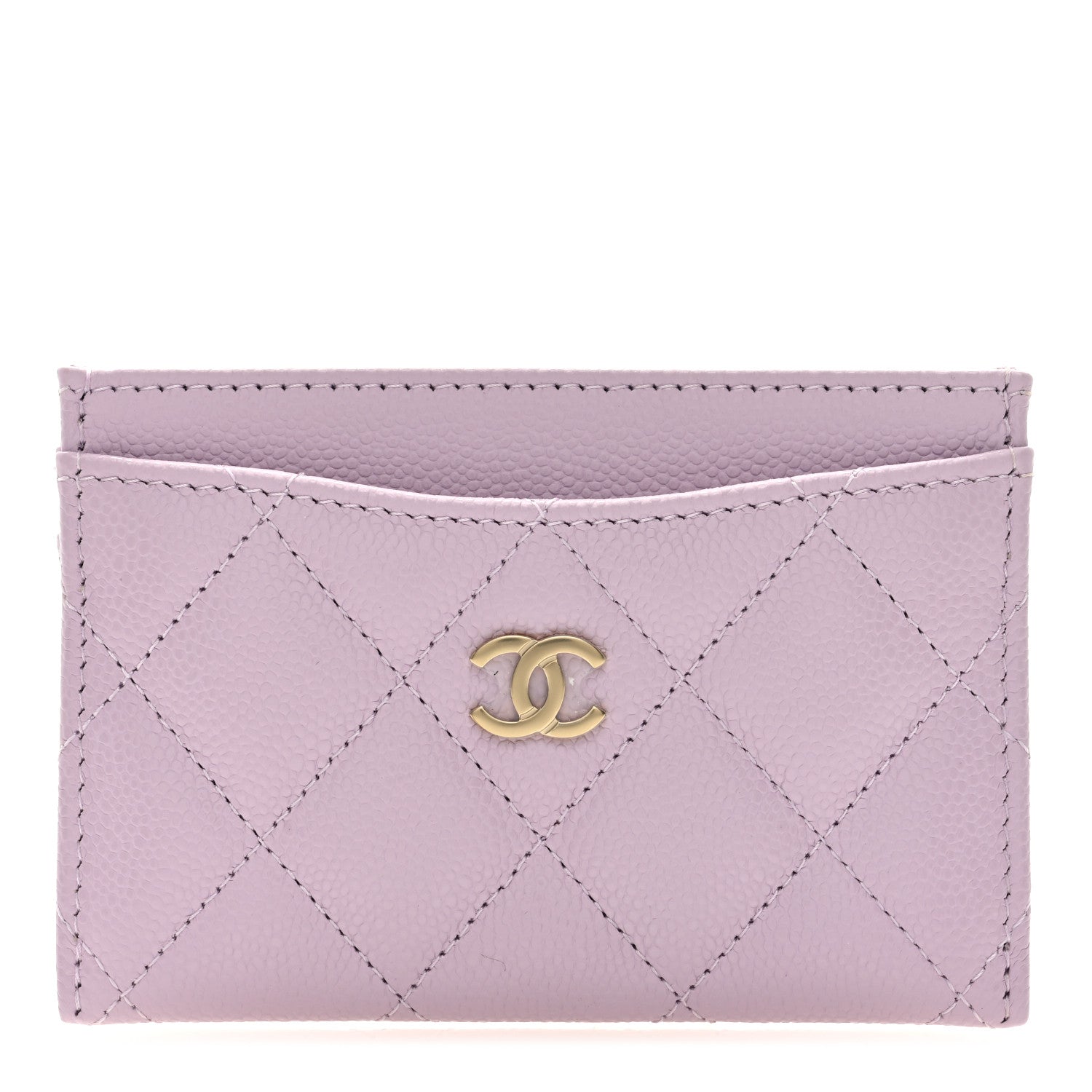 Chanel Caviar Quilted Card Holder Light Purple 1 of 7