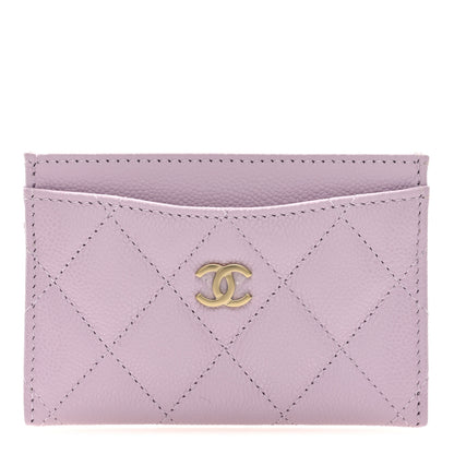 Chanel Caviar Quilted Card Holder Light Purple 1 of 7