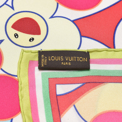 Louis Vuitton Silk Murakami Cosmic Flower Scarf Multicolor 4 of 4