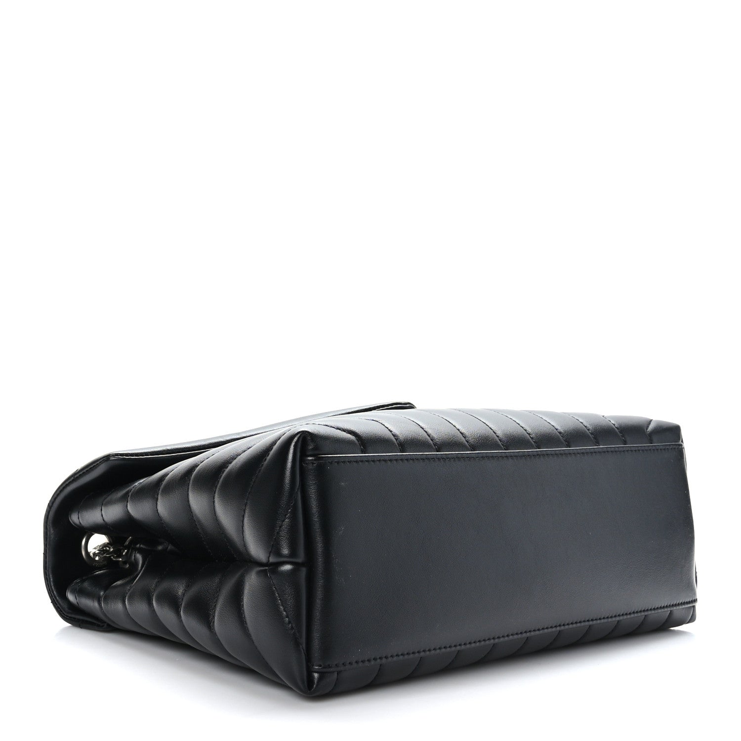 Saint Laurent Calfskin Y Quilted Monogram Medium Loulou Chain Satchel Black 4 of 9