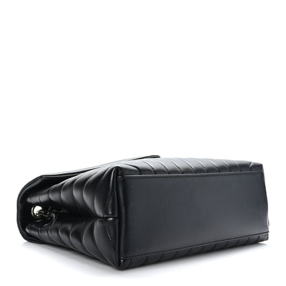 Saint Laurent Calfskin Y Quilted Monogram Medium Loulou Chain Satchel Black 4 of 9