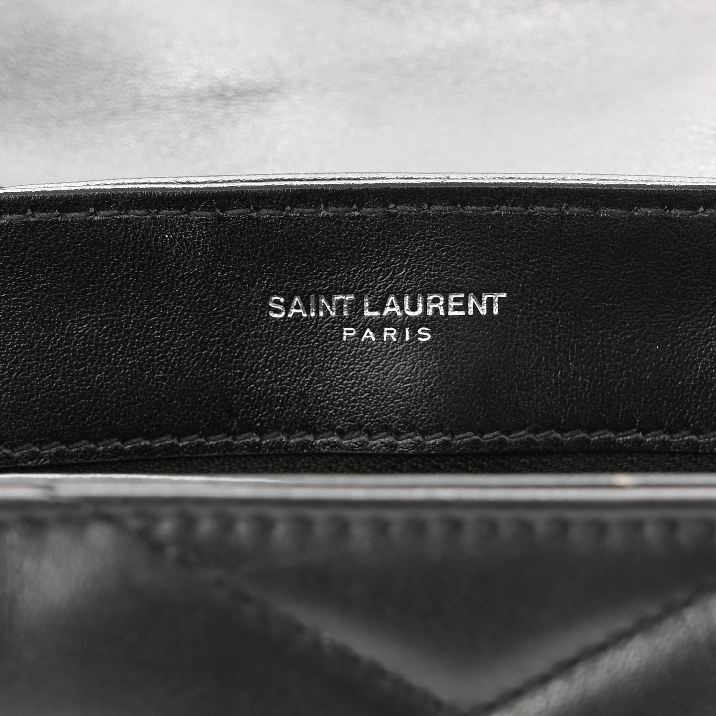 Calfskin Y Quilted Monogram Toy Loulou Crossbody Bag Black