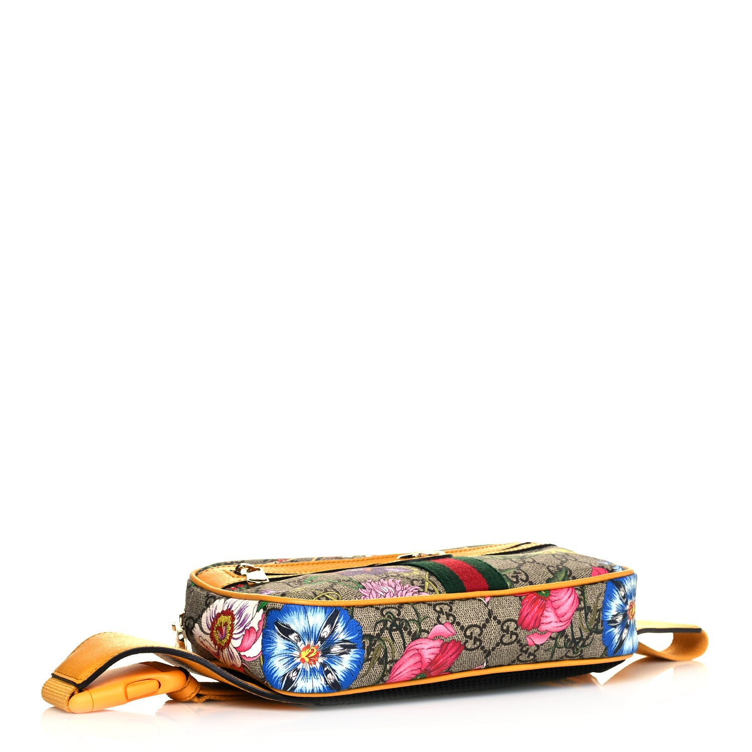 Gucci GG Supreme Monogram Flora Medium Ophidia Belt Bag Beige Multicolor Crop 4 of 12