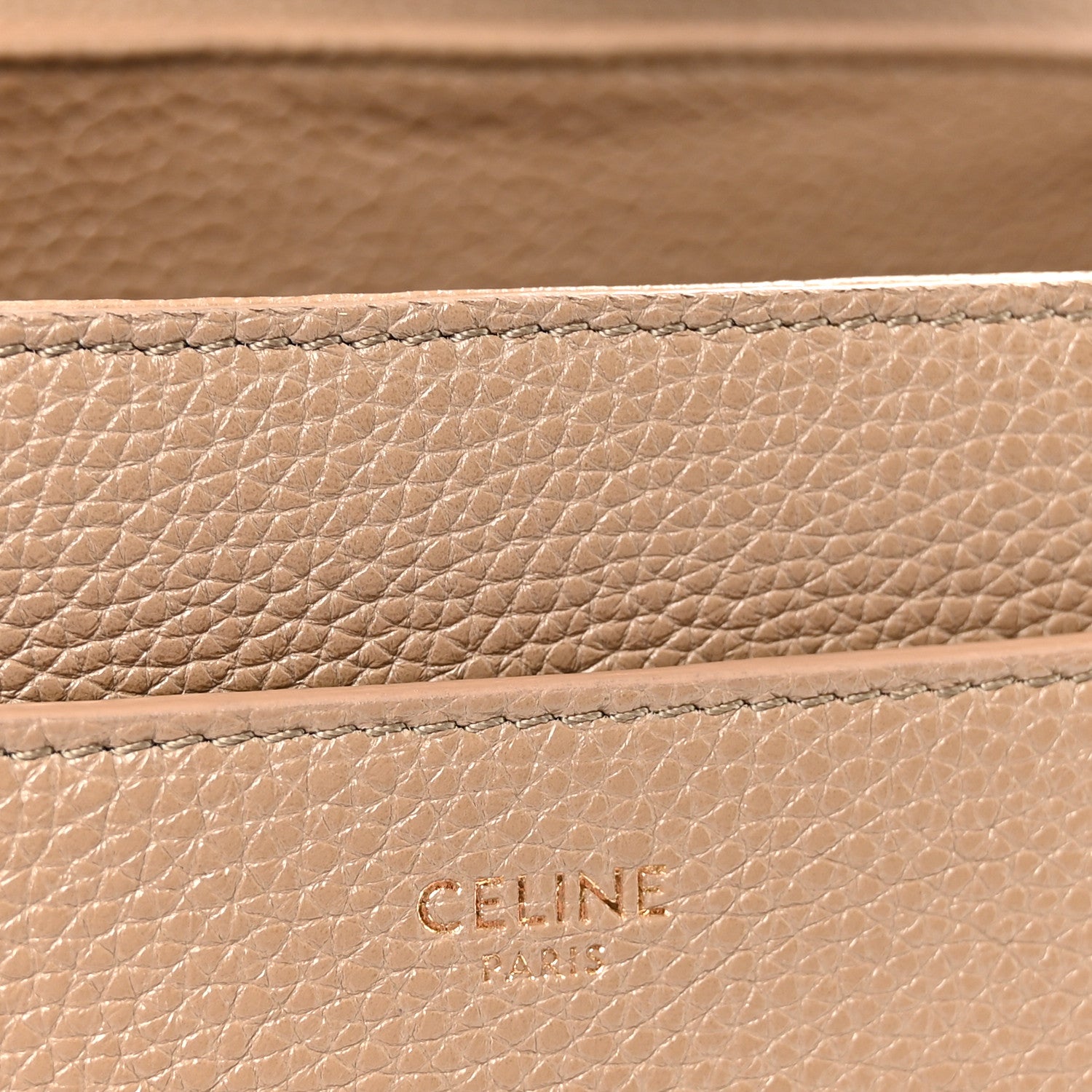 Celine Grained Calfskin Small 16 Top Handle Bag Beige 6 of 10