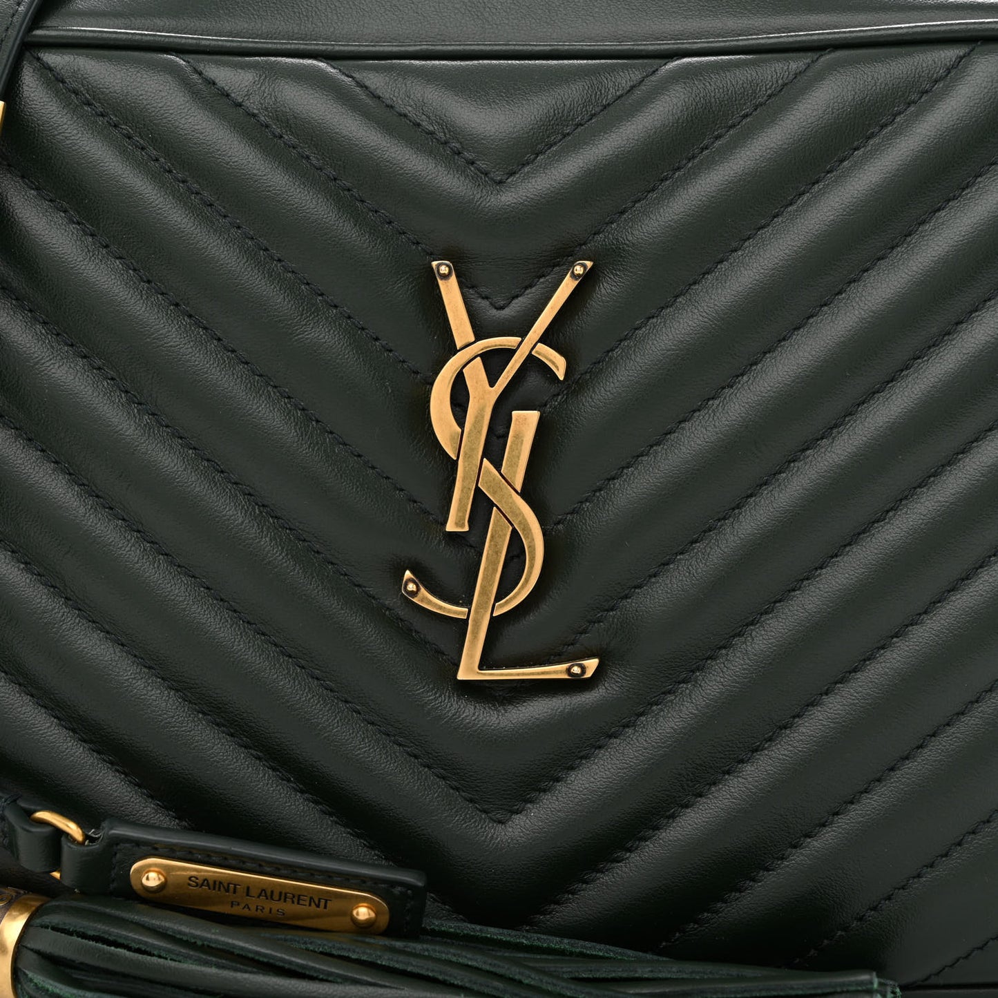 Calfskin Matelasse Monogram Lou Camera Bag Military Green