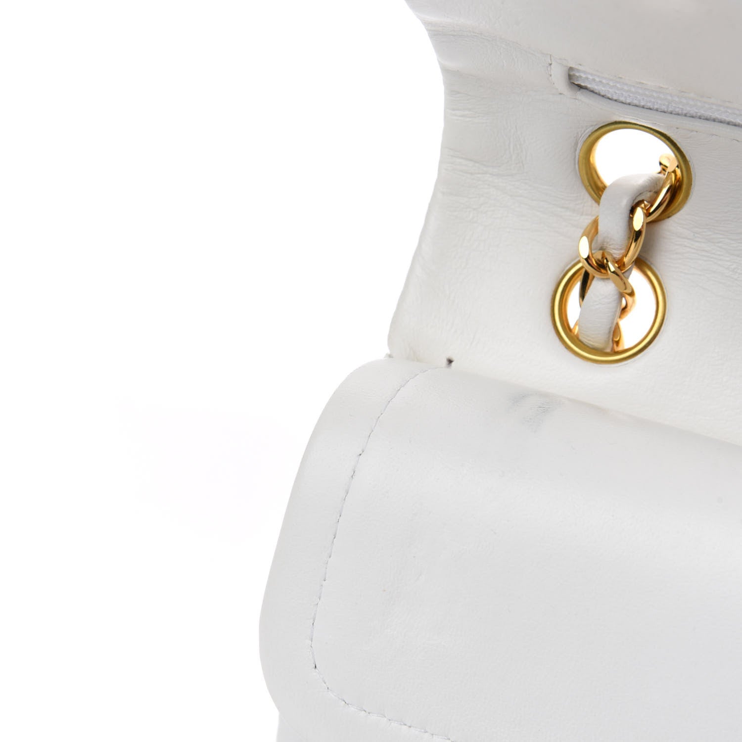 Chanel Lambskin Quilted Small Double Flap White 12 of 16