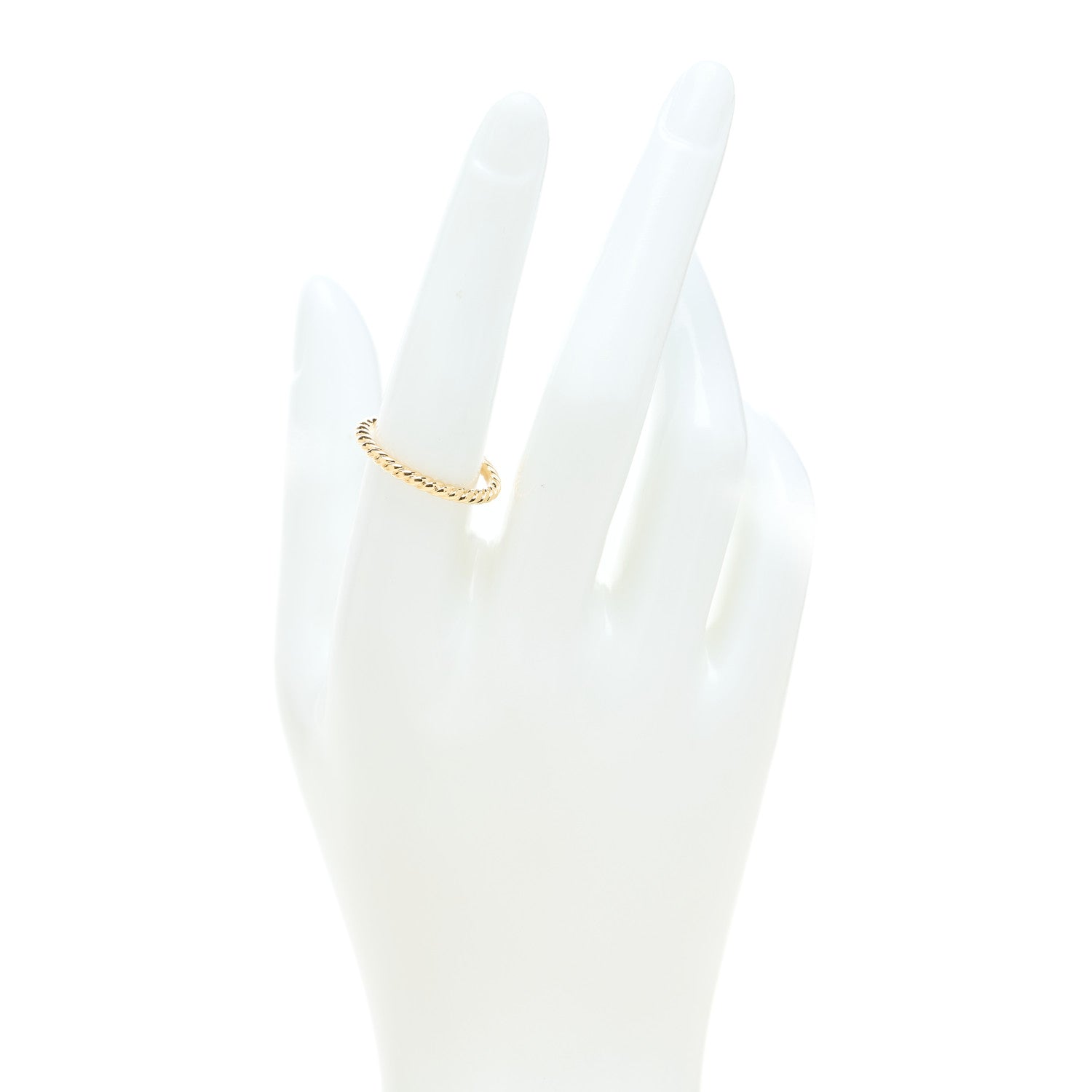 David Yurman 18K Yellow Gold 2mm Cable Classics Band Ring 56 7.5 2 of 4