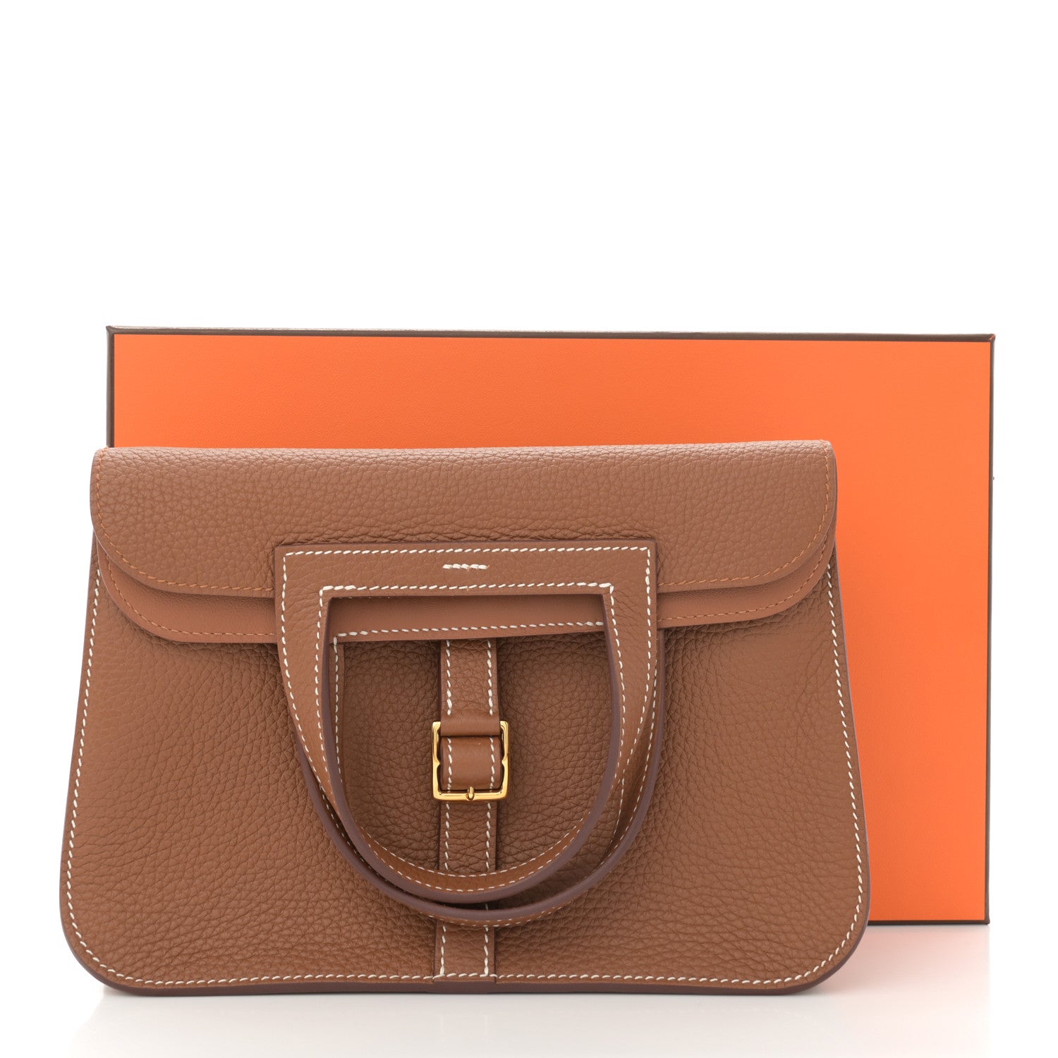 Hermes Taurillon Clemence Halzan 25 Gold 9 of 9