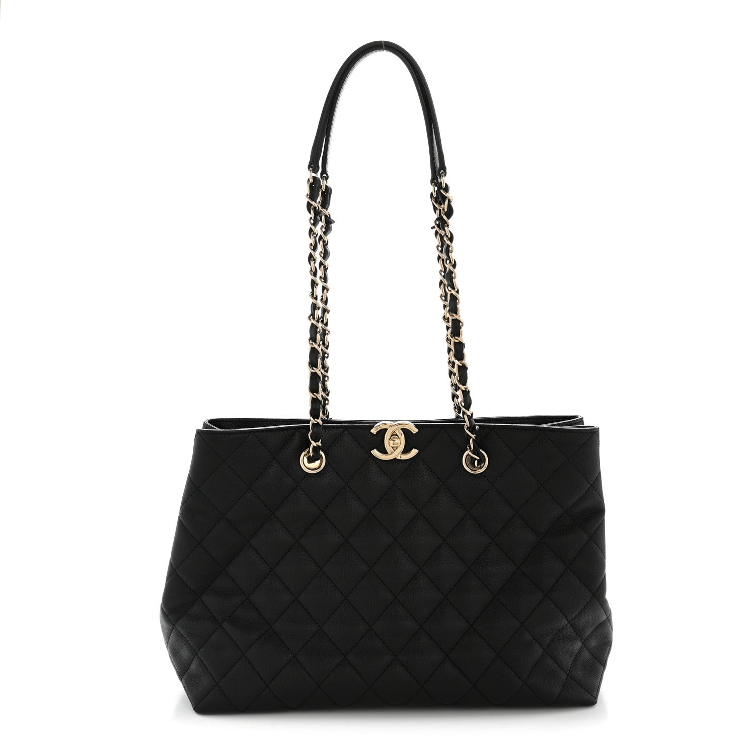 Chanel Caviar Quilted Small Shopping Tote  Black 1 of 14