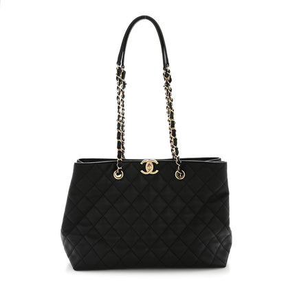 Chanel Caviar Quilted Small Shopping Tote  Black 1 of 14