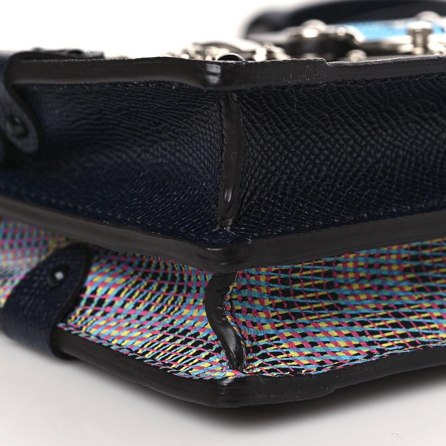 Louis Vuitton Calfskin Monogram LV Pop Trunk Clutch Blue 7 of 8