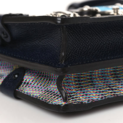 Louis Vuitton Calfskin Monogram LV Pop Trunk Clutch Blue 7 of 8