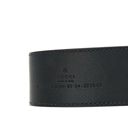 Gucci Textured Dollar Calfskin Nickel Double G 40mm Belt 85 34 Black 3 of 6