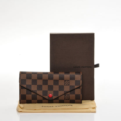 Louis Vuitton Damier Ebene Josephine Wallet Red 7 of 7