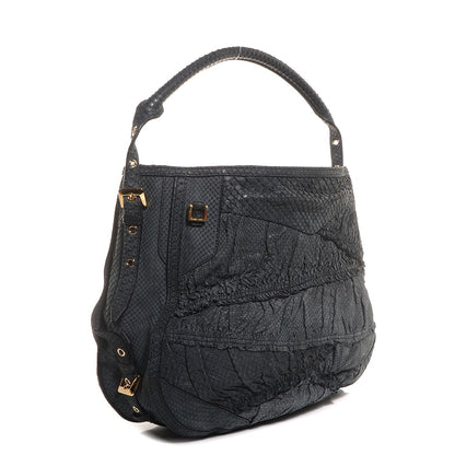 Burberry Prorsum Python Ruched Large Vallance Hobo Blue 5 of 11