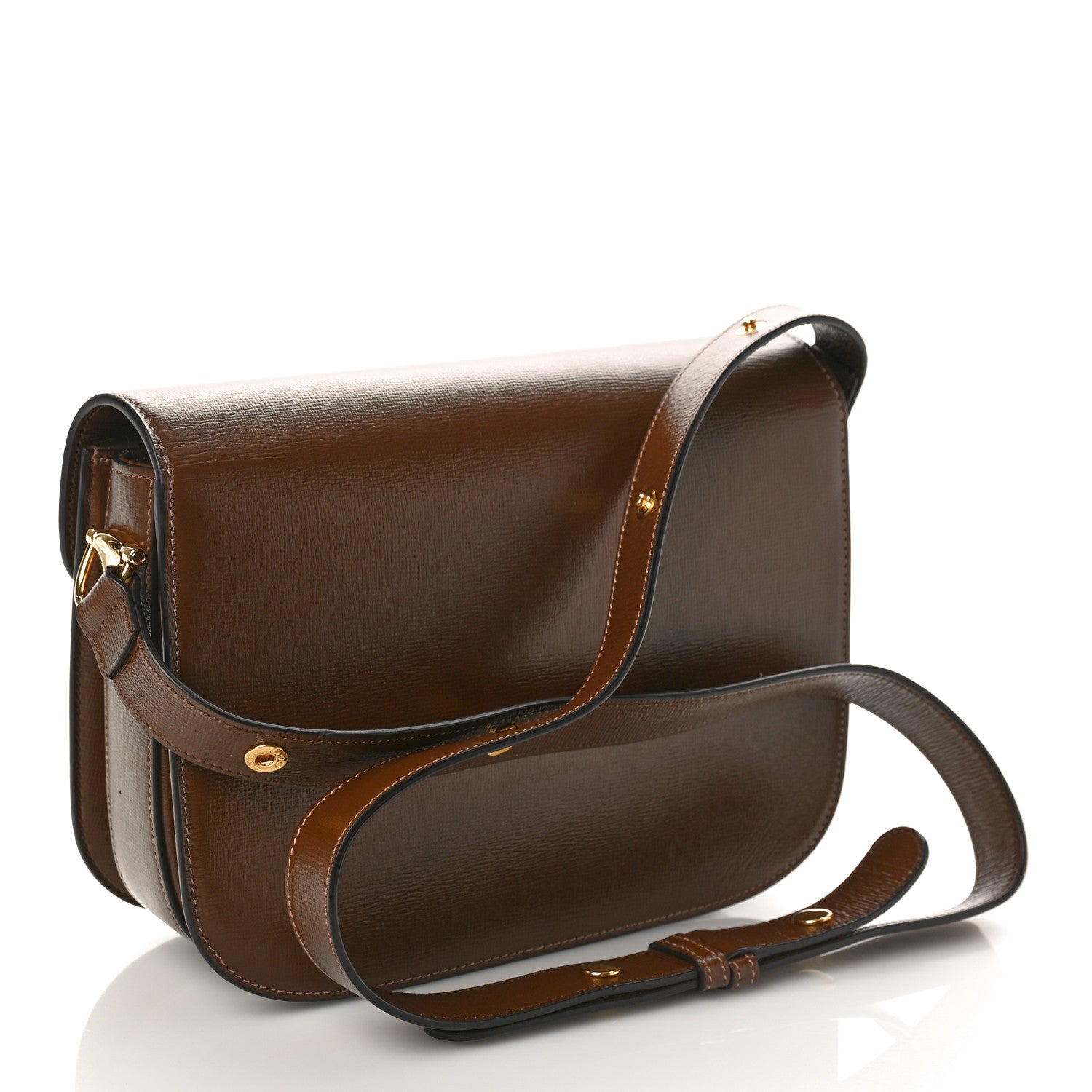 Gucci Azalea Calfskin Horsebit 1955 Shoulder Bag Brown Sugar 3 of 9