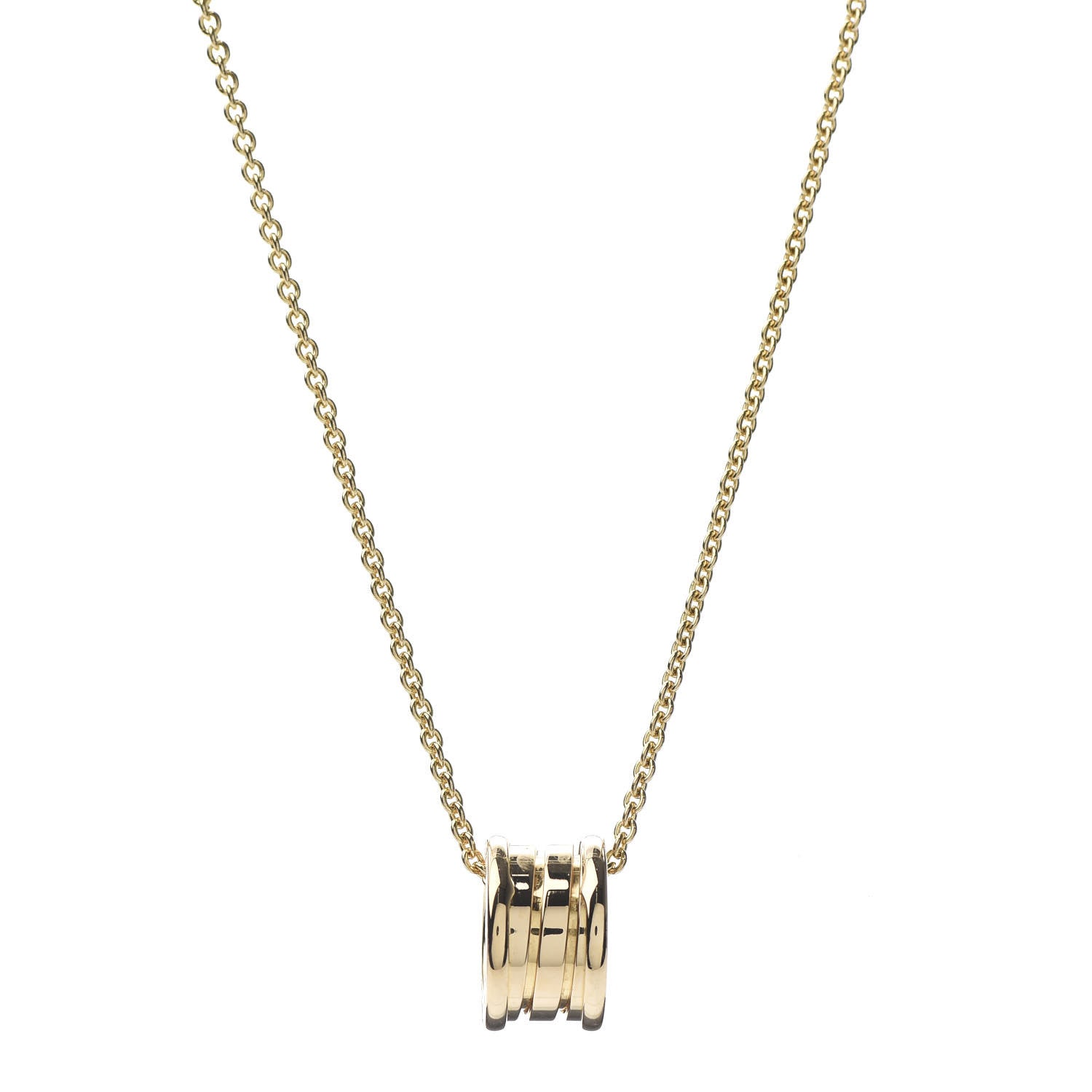 Bulgari 18K Yellow Gold B.Zero1 Pendant Necklace 1 of 5