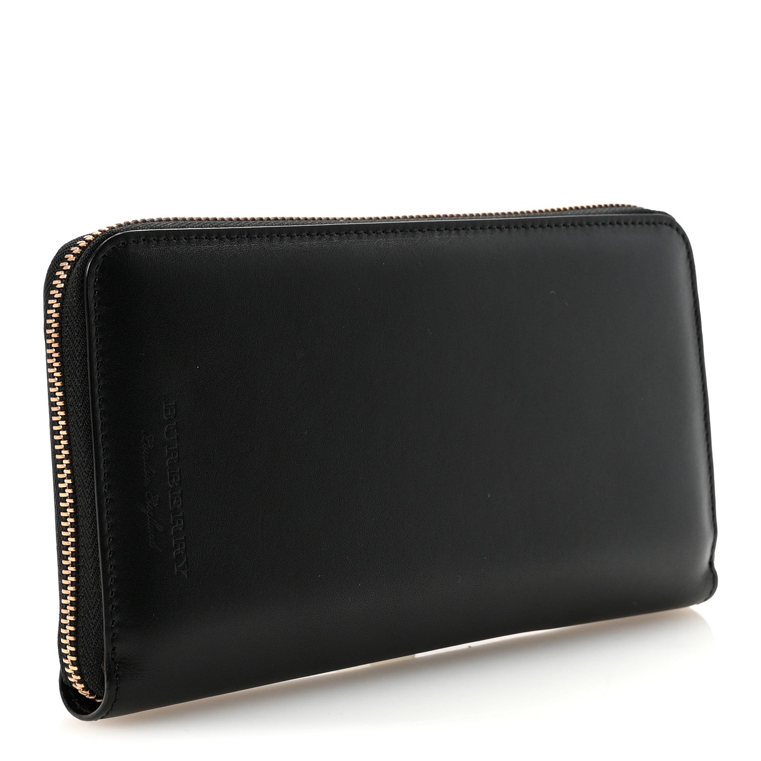 Burberry Calfskin Studded Snowflake Zip Around Wallet Black 3 of 7
