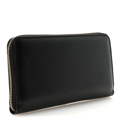 Burberry Calfskin Studded Snowflake Zip Around Wallet Black 3 of 7