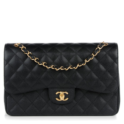 Chanel Caviar Quilted Jumbo Double Flap Black 1 of 9
