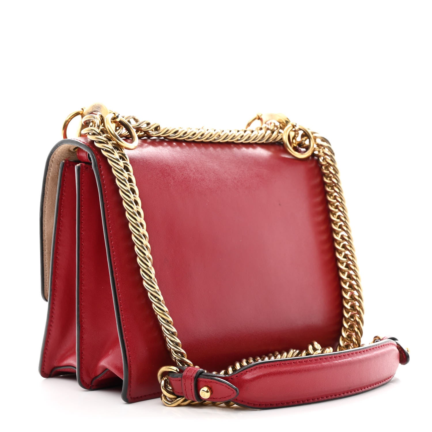 Fendi Vitello Liberty Monster Eyes Small Kan I Shoulder Bag Fragola 3 of 14