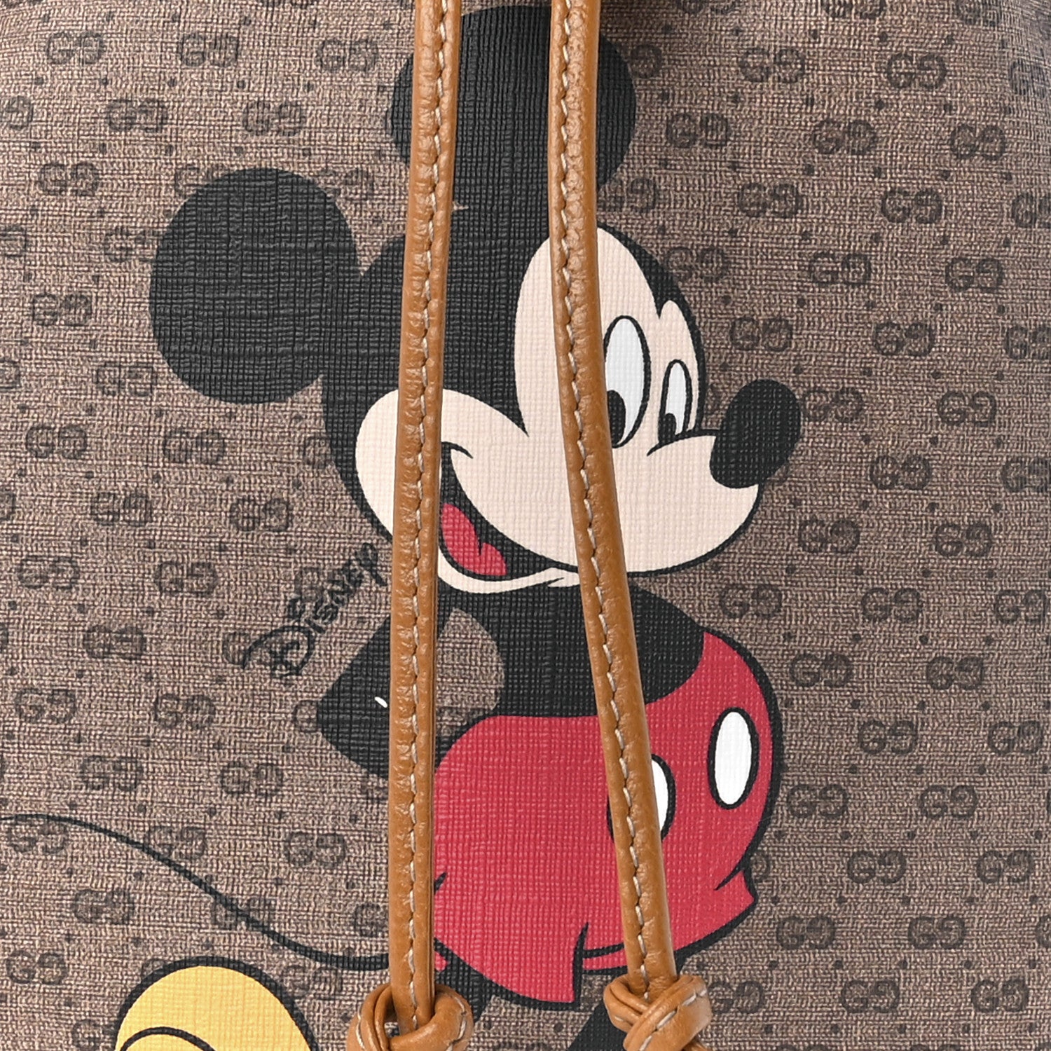 Gucci X DISNEY Mini Vintage GG Supreme Monogram Bucket Bag Beige Vintage Sun Oil 10 of 11