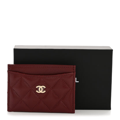 Chanel Caviar Quilted Card Holder Burgundy 10 of 10