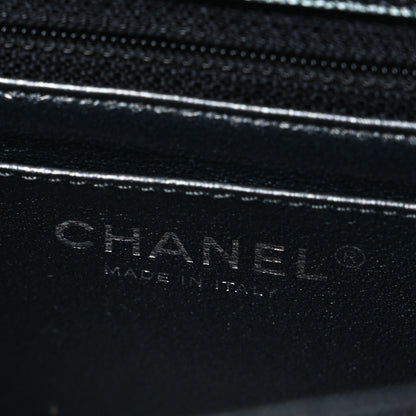 Chanel Metallic Caviar Chevron Quilted Mini Rectangular Flap Black 6 of 10