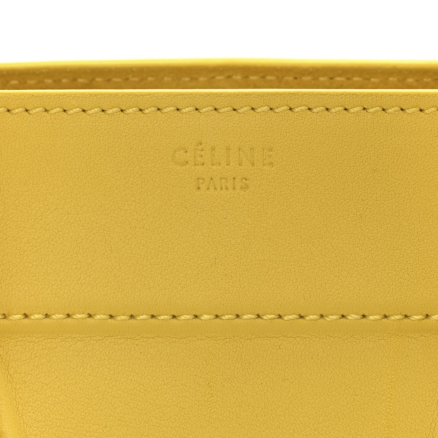 Celine Supple Calfskin Medium Phantom Luggage Sun Yellow 7 of 13