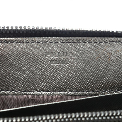 Prada Saffiano Metal Zip Around Wallet Bronzo 6 of 8